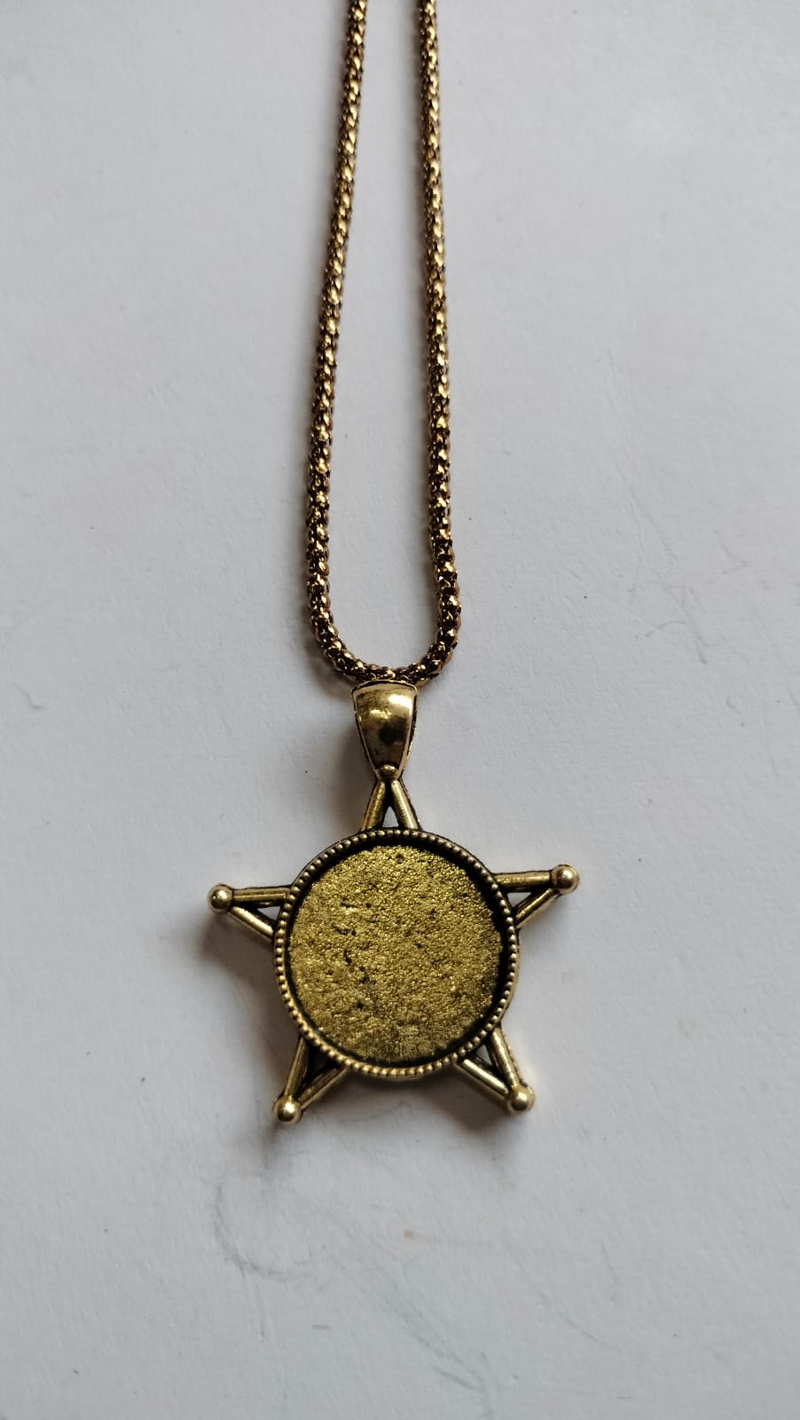 Antique Golden Chain Pendant Bezel Set (Copy)