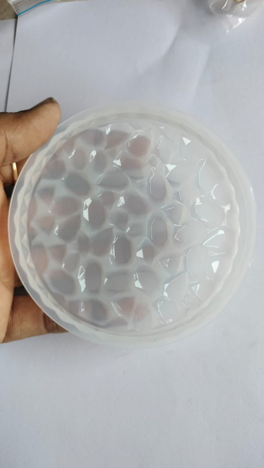 Round druzy coaster mould