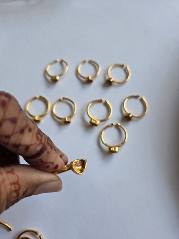 10 Pieces Ring Base heart shape
