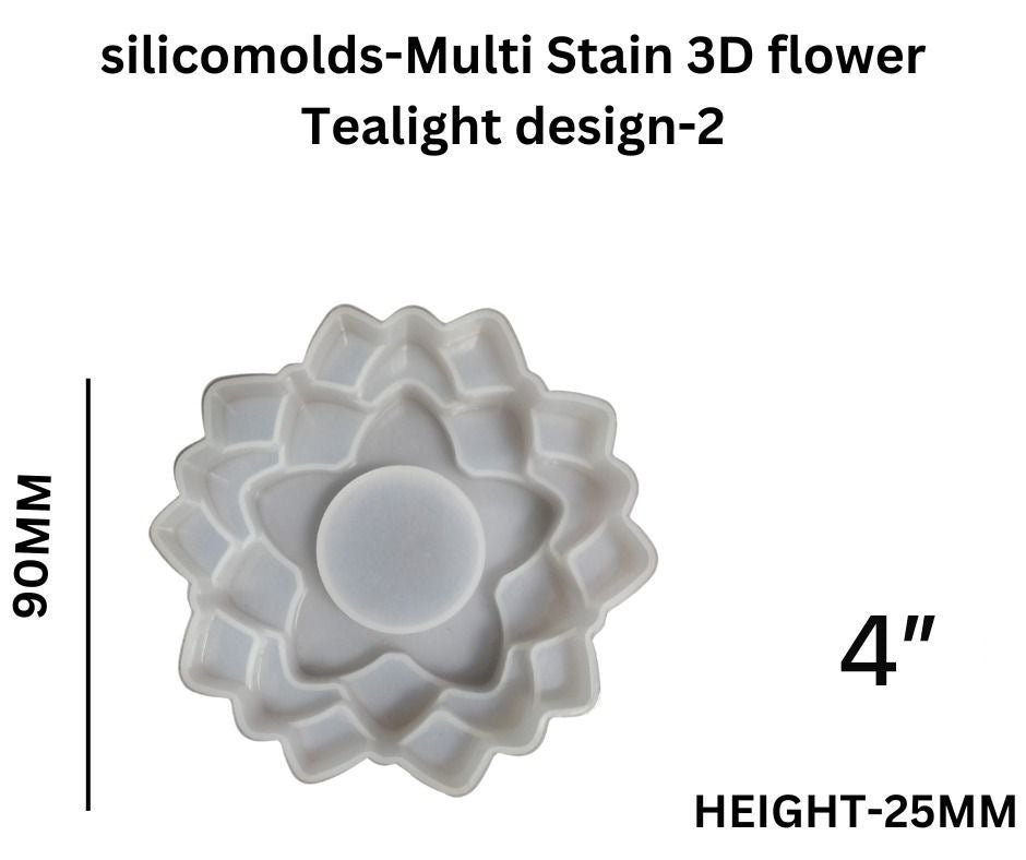 3D flower t-light mould