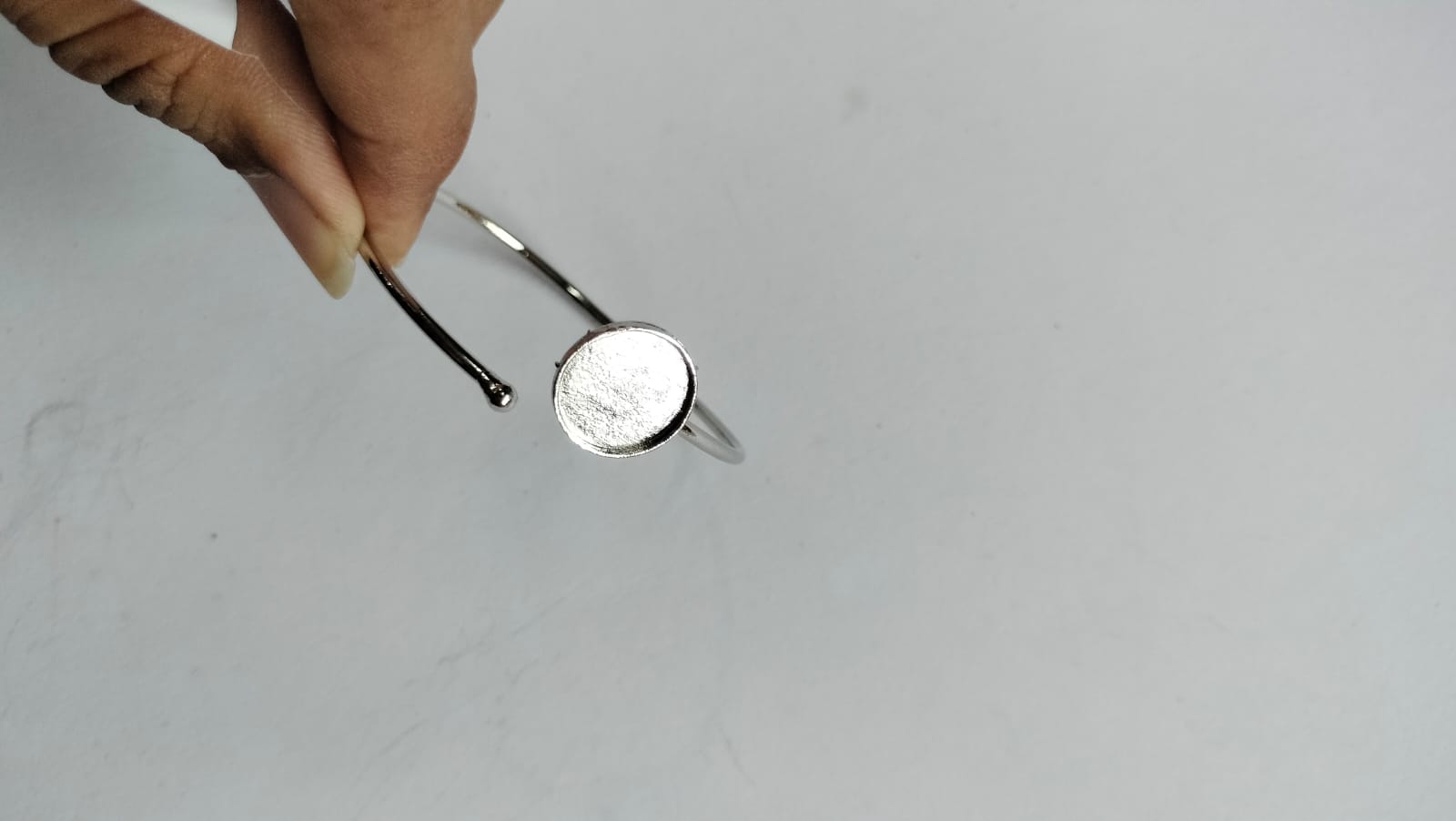 Kada Or Bracelet Base For Resin silver