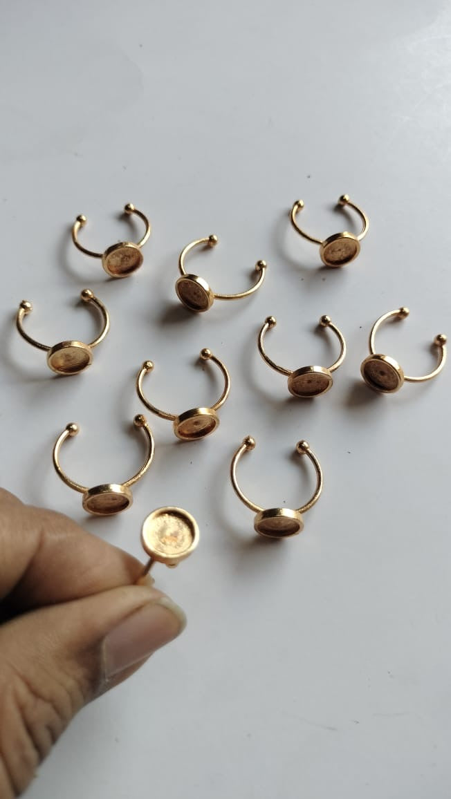 10 pieces Round shape  ring base for resin