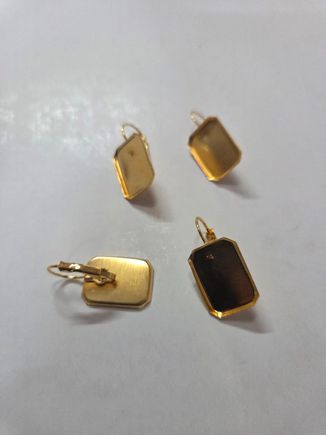Golden Small Earring Base For Resin