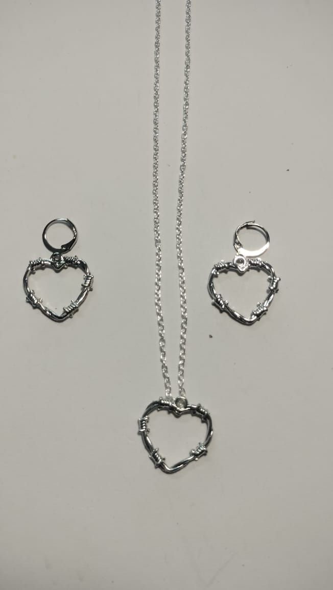 Small Earring Pendant Bezel Set silver