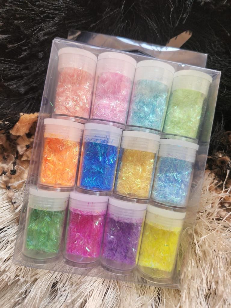 12 shades glitter set