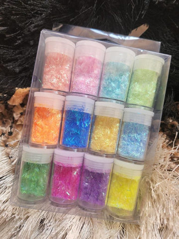 12 shades glitter set