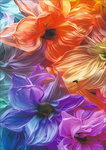 Colorful Flowers Resin color sticker