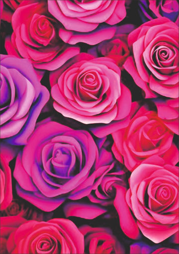 Pink Flowers Resin color sticker