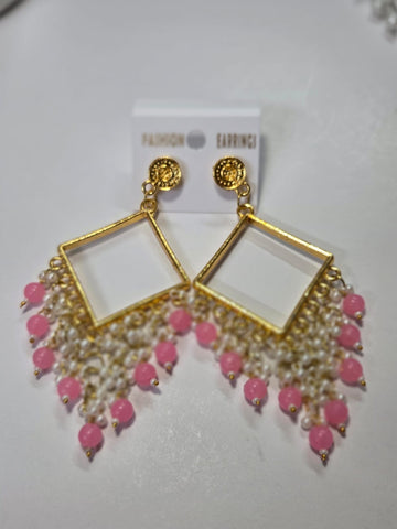 Square Chand Bali Jhumka golden