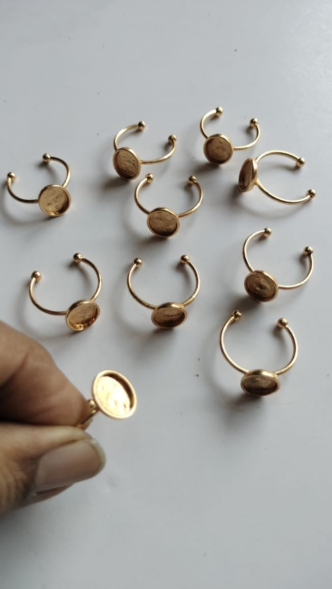 10 pieces oval shape ring base for resin