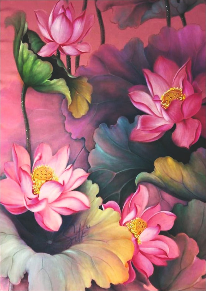 Lotus Flower Resin color sticker