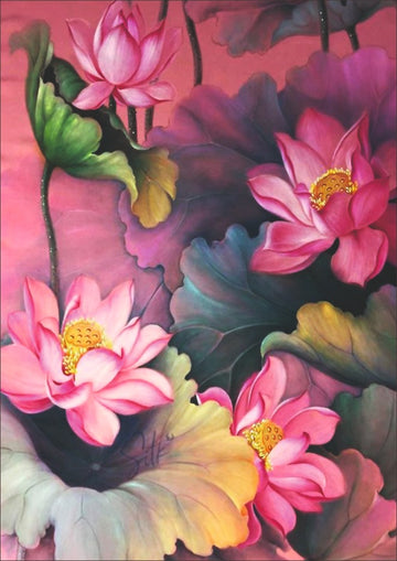 Lotus Flower Resin color sticker