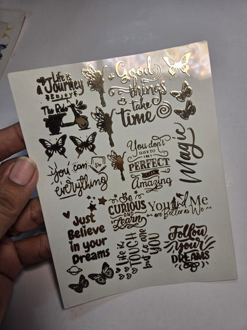 Embossed stickers