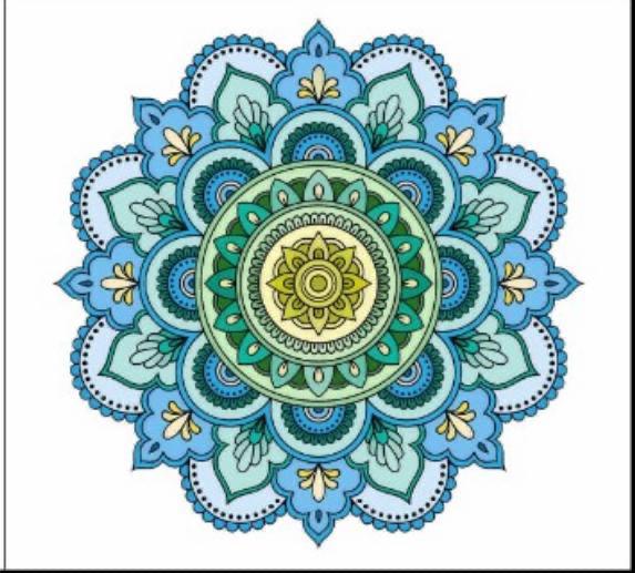 Mandala design color sticker