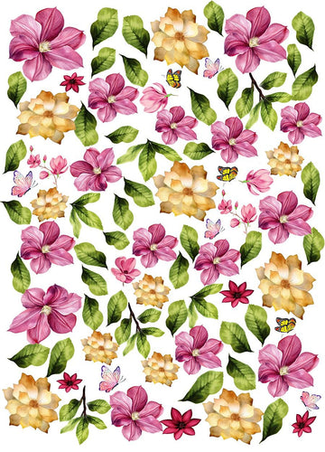 Bouquet Spring Flowers Resin color sticker