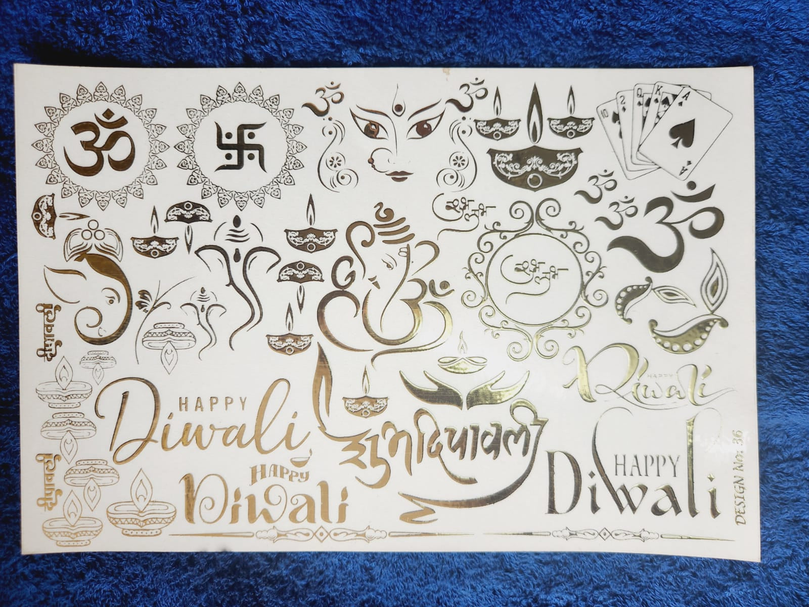 All Diwali collection Golden Embossed Stickers