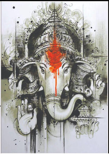 Resin Color Stickers - Artistic Ganesha Sketch