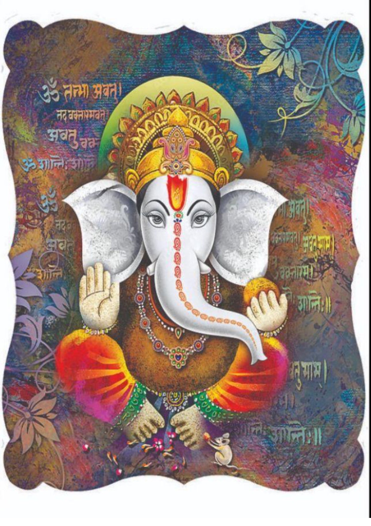 Resin Color Stickers - Vibrant Ganesha