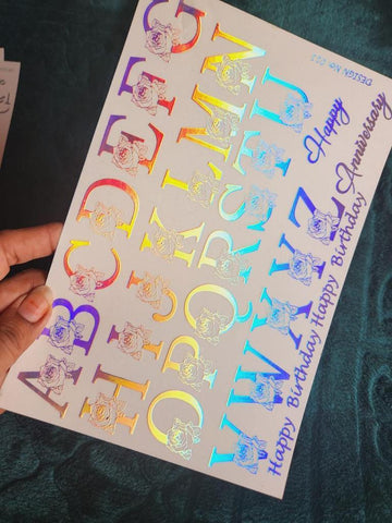 Alphabtes & Marriage Holographic Stikcers