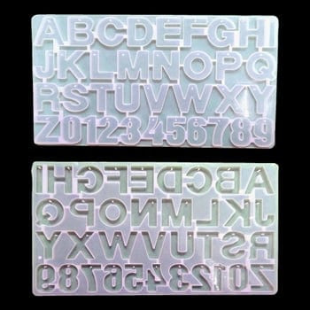 Back pour with hole alphabet Silicon Mould