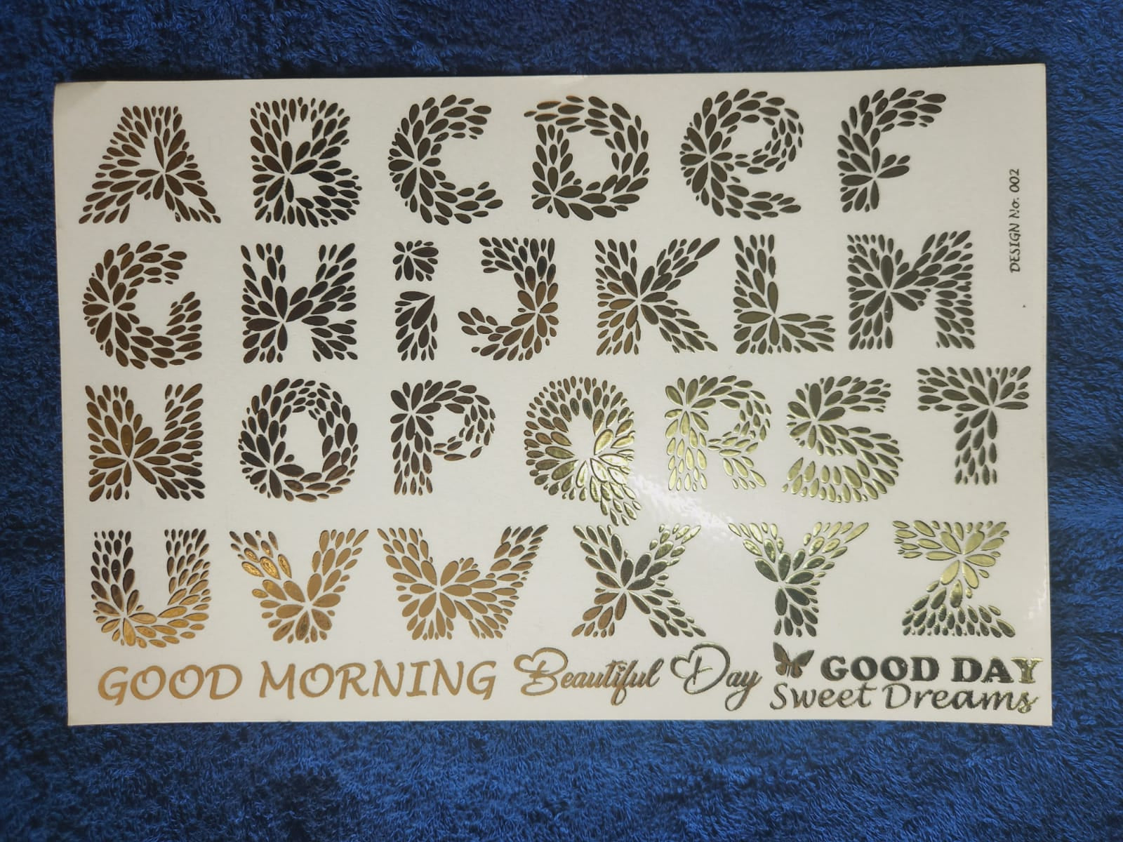 Big Alphabets Golden Embossed Stickers