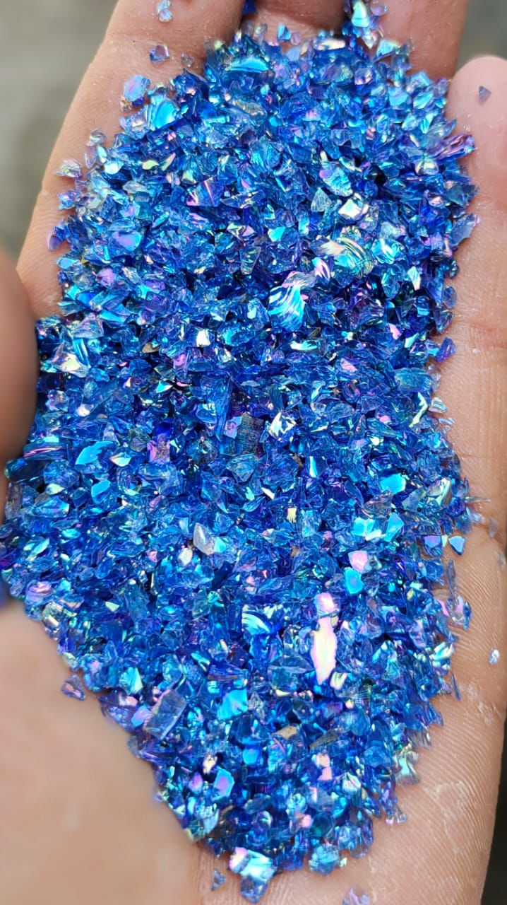 Blue Holographic Chunks