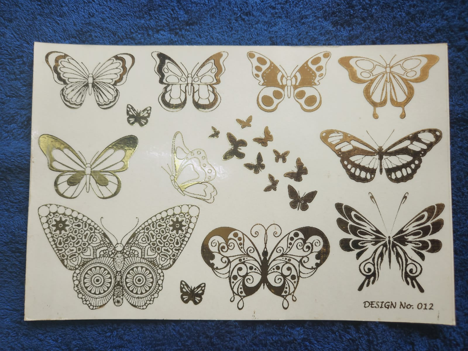 Butterfly Golden Embossed Stickers