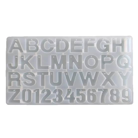 Front Pour with Hole Alphabet Silicon Mould