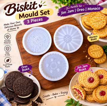 3 Pieces biscuits Mould Set (Mithai Mould )