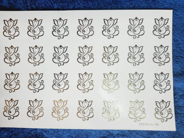 Ganesha Golden Embossed Stickers