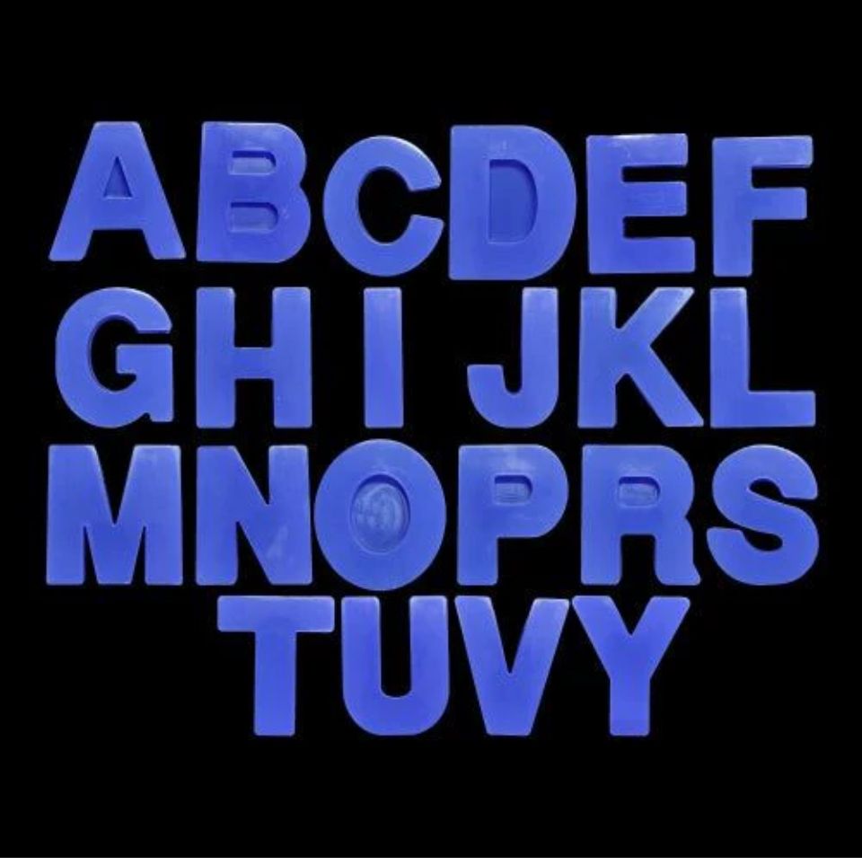 Monogram ABCD Alphabet Single Letter