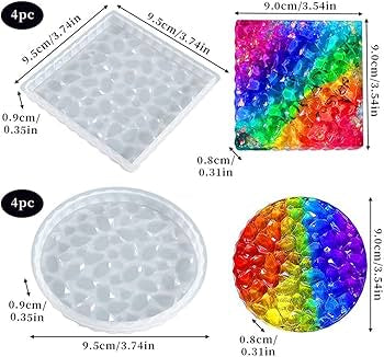 Square druzy coaster mould