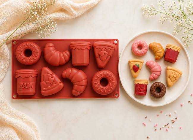 8 Cavity Donut Themed Mould