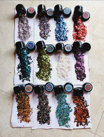 12 Shades Holographic Glitter Set