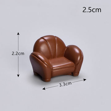 Brown sofa miniature