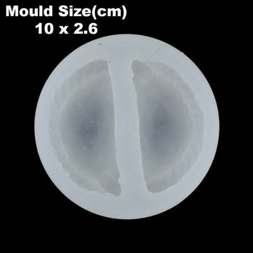 2 cavities Gujiya shape candle mould