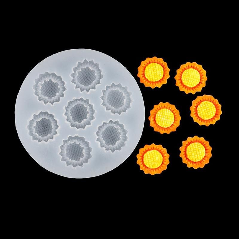7 Cavity 3D Sunflower Mould