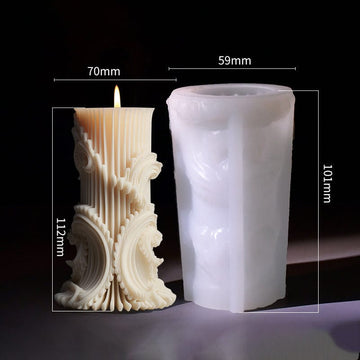 Baroque style pillar Candle Mould