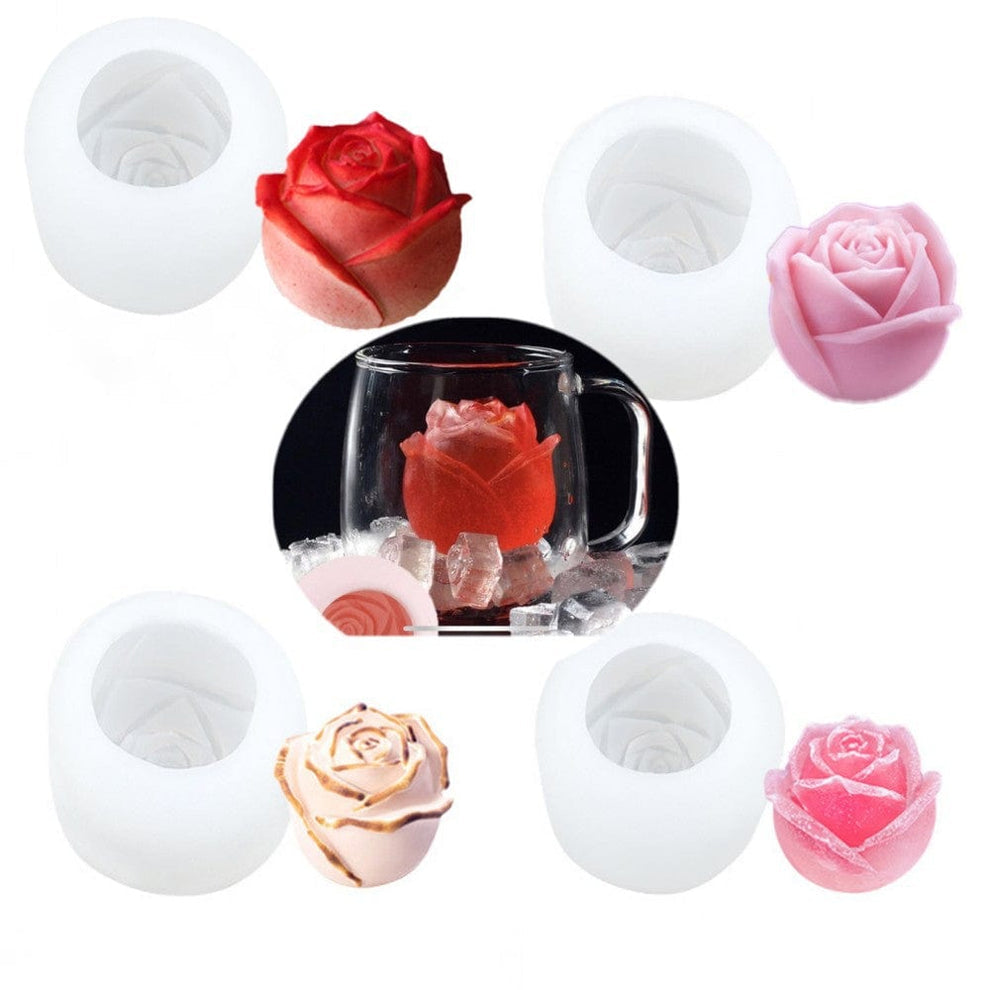 Small rose Flower Candle Mould