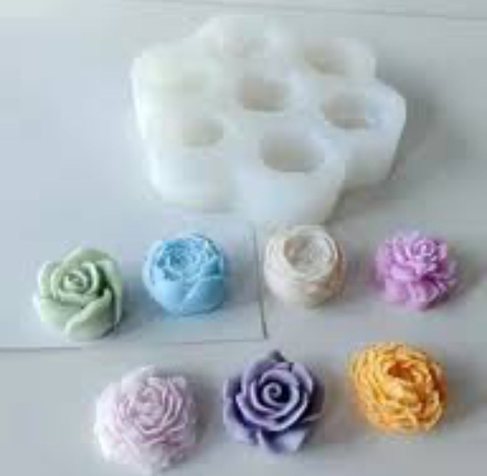 7 Cavity 3D Flower Mould