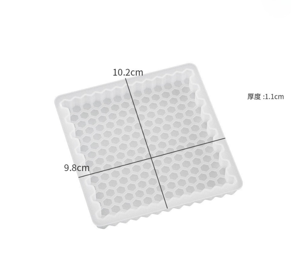 Honey comb textured coasters with coaster stand mould