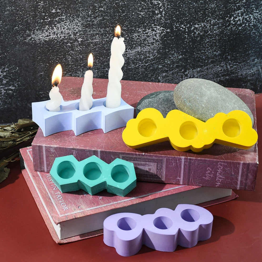 3 cavity Heart Candle Holder