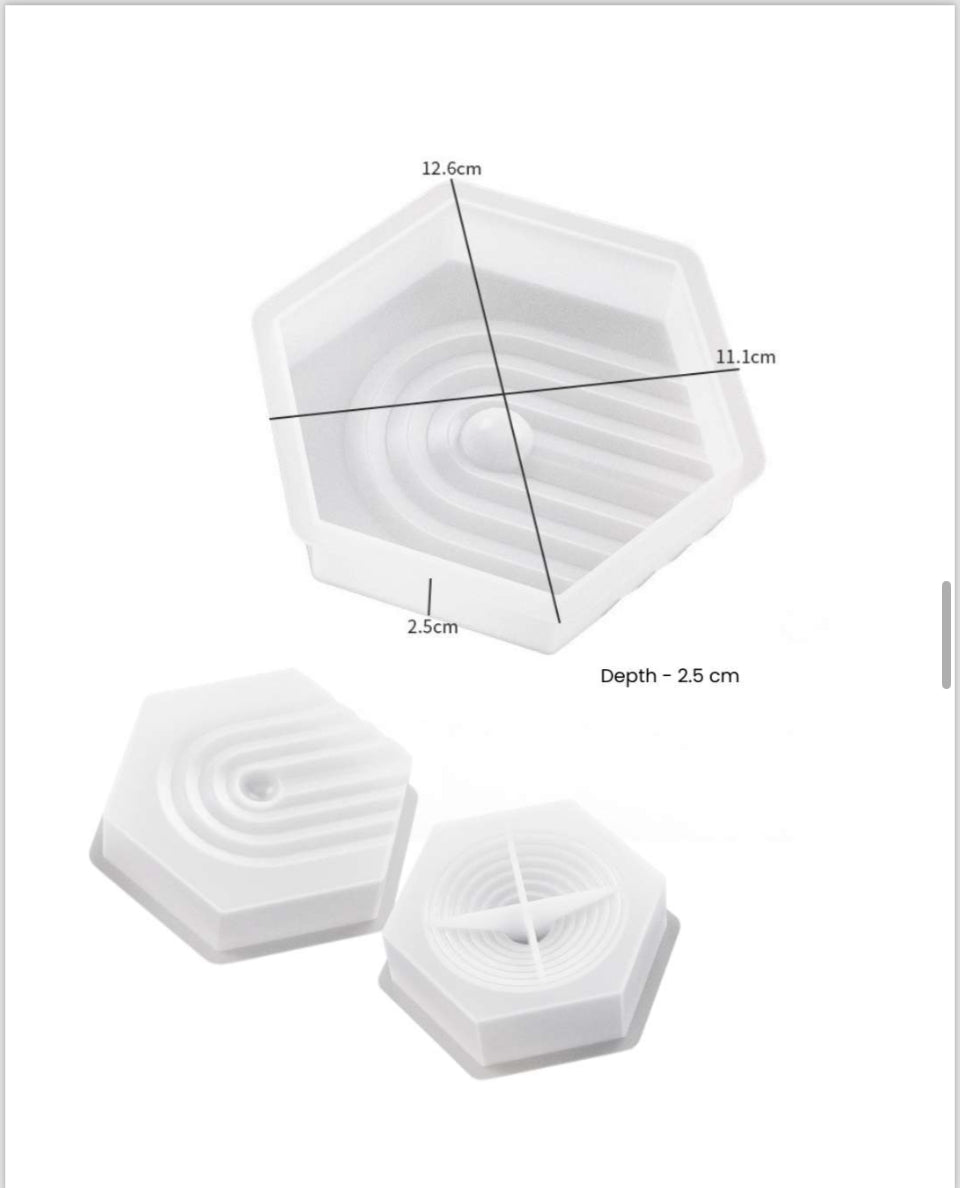 Hexagon u pattern jewelry display mould mould