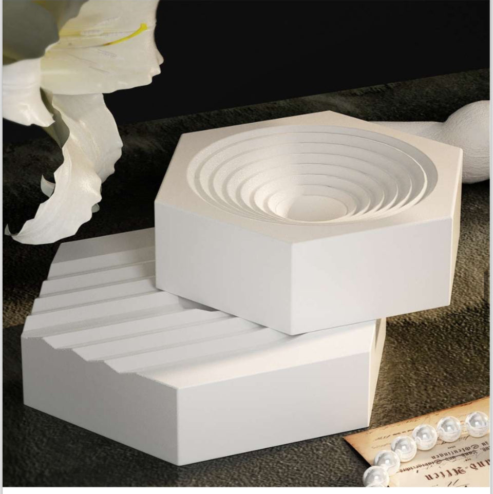 Hexagon round pattern jewelry display mould mould