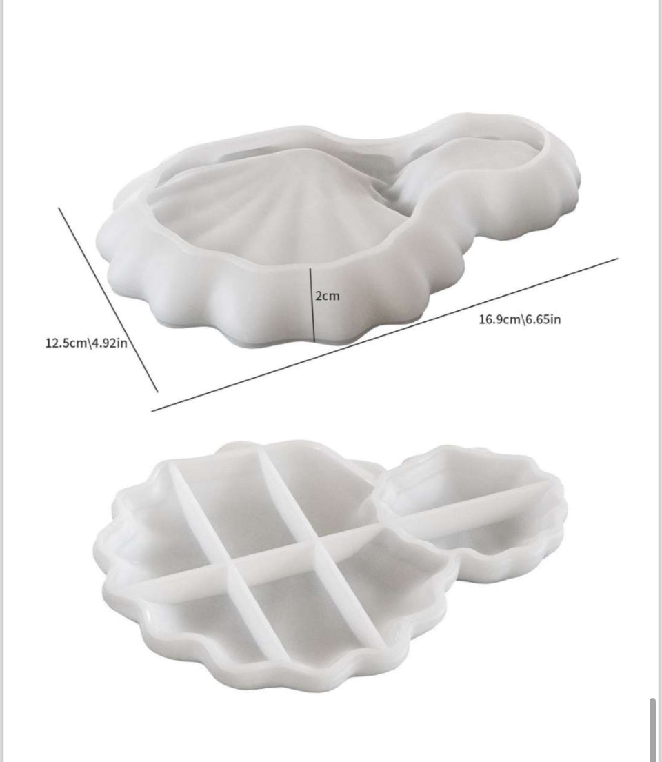 Dual shape Arabian Sea shel dish mould