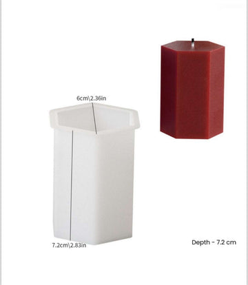 Hexagon pillar candle mould