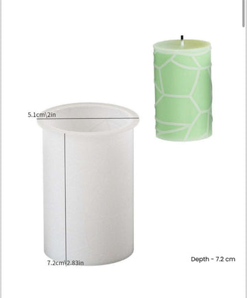 Textured Round pillar candle mould