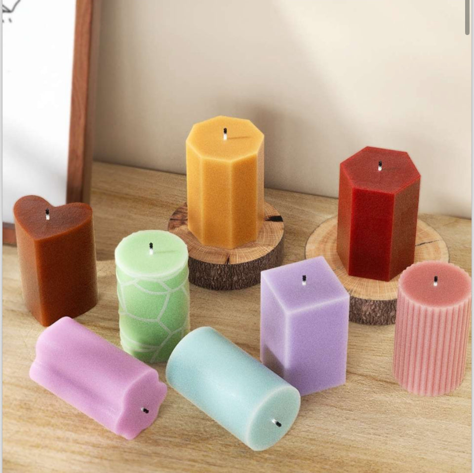Lace Pillar Candle Mould