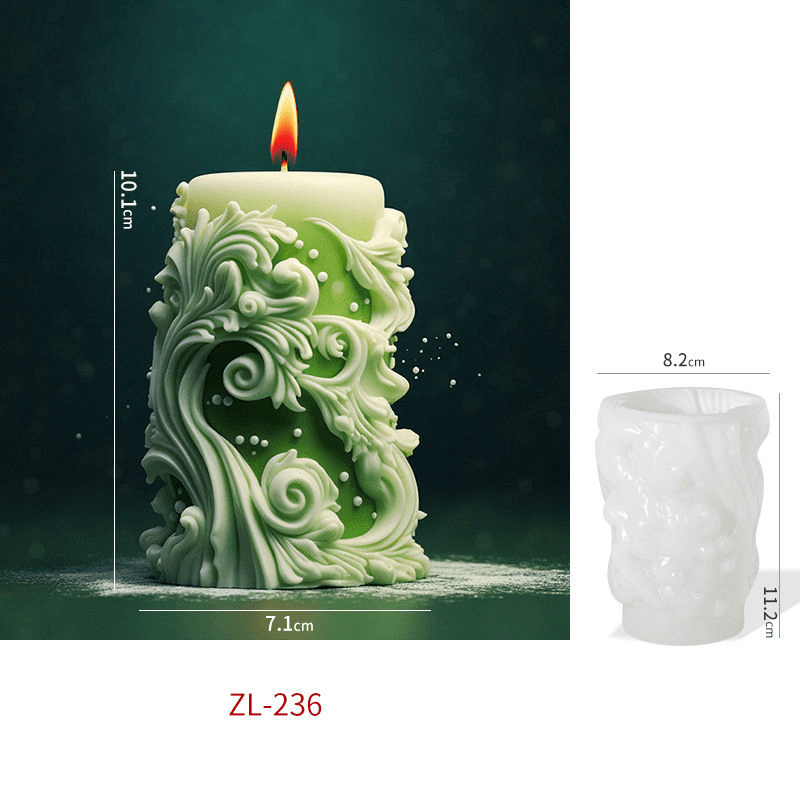 Irregular wave pillar candle Mould