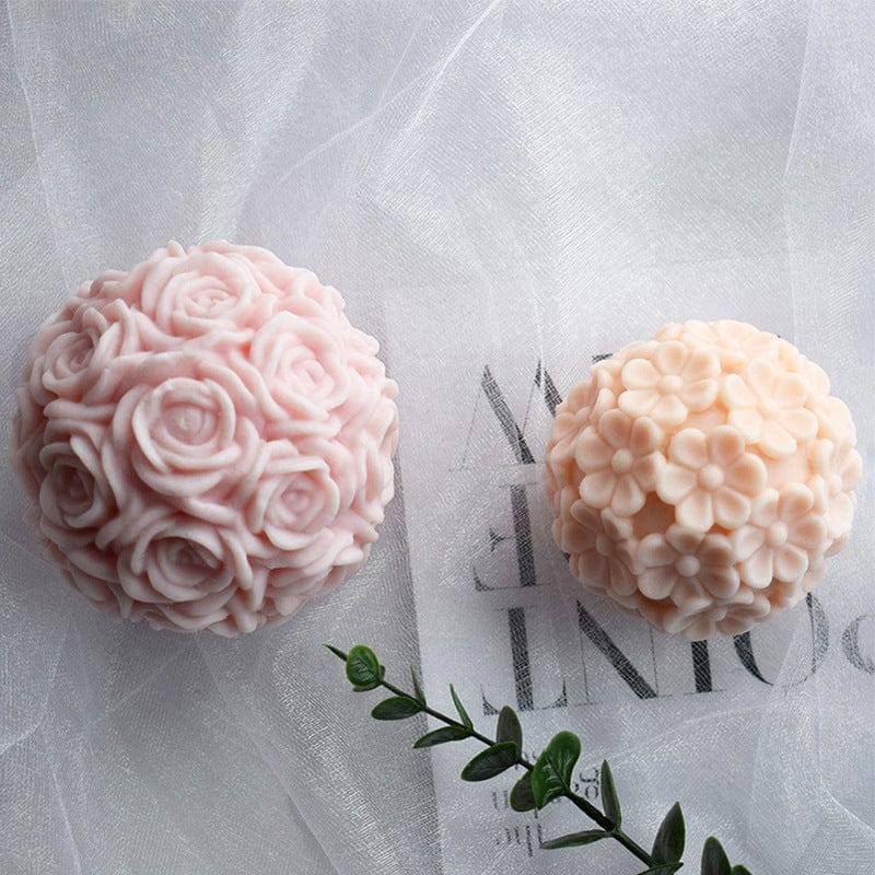 3D Rose Ball Candle Mould